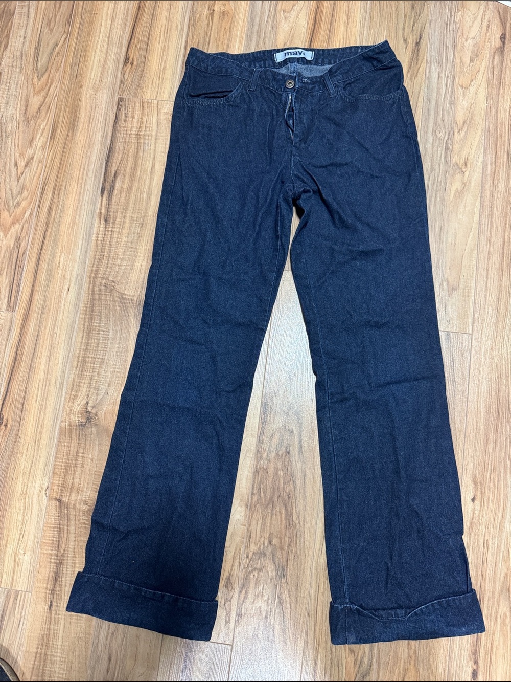 Mavi women’s cuffed Dark Blue cuffed vintage Jeans